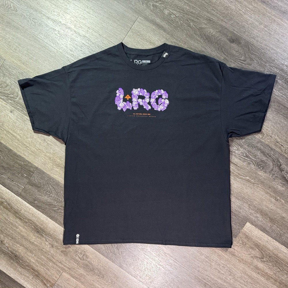 LRG Lifted Research Group Black T-Shirt King Of The Jungle Mens size 3XL XXXL